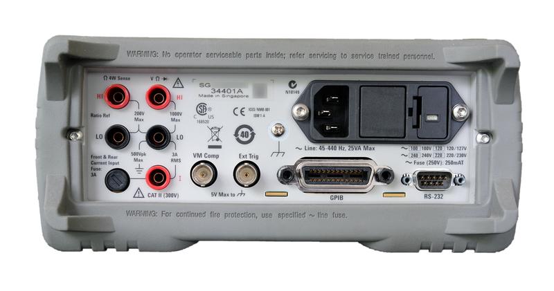 Agilent 34401a Back
